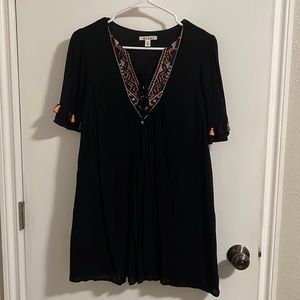 Miami embroidered Dress with tassels